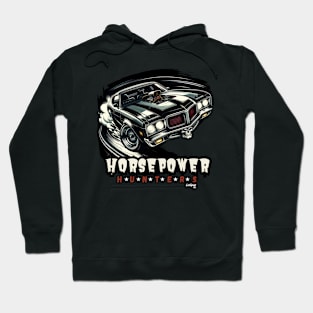 The 'C' Horsepower Hunter - Vintage Classic American Muscle Car - Hot Rod and Rat Rod Rockabilly Retro Collection Hoodie